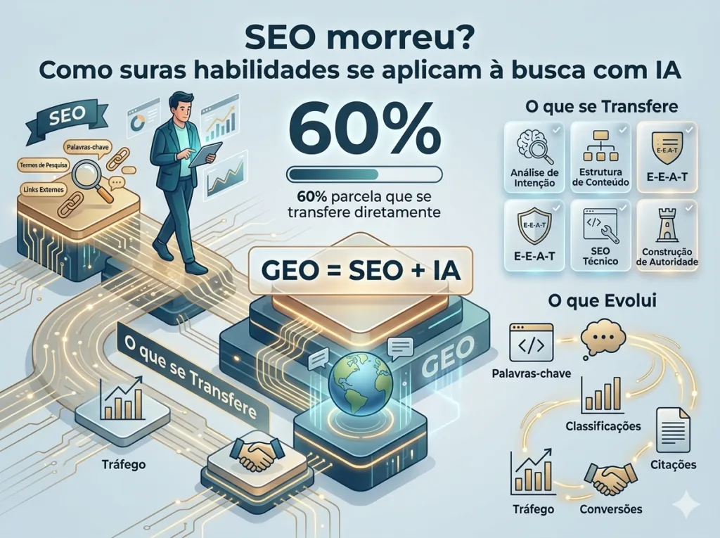 SEO Morreu? SEO + IA = GEO